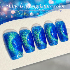 BORN PRETTY swatch strip set displaying range and glitter intensity benefit