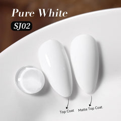Born Pretty brush stroke close-up showing smooth white gel texture and opaque coverage