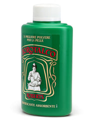 Borotalco jar open with visible fine powder for easy application