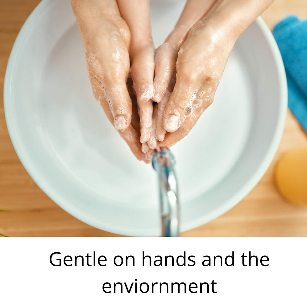 BORSALI sheet dissolving in hand to create immediate cleansing lather