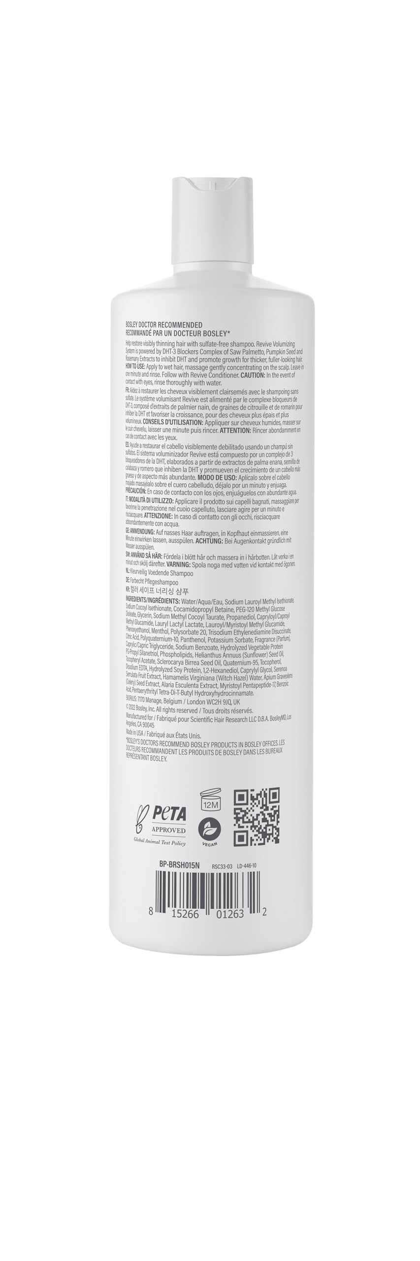 BosleyMD BosRevive on bathroom shelf in lifestyle scene suggesting daily color-care routine