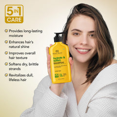 Botanic Hearth before and after hair showing smoother, stronger strands