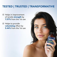 Botanic Hearth applying oil to scalp with applicator demonstrating targeted delivery