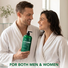 Close-up keratin and peppermint visual representing strengthening benefit