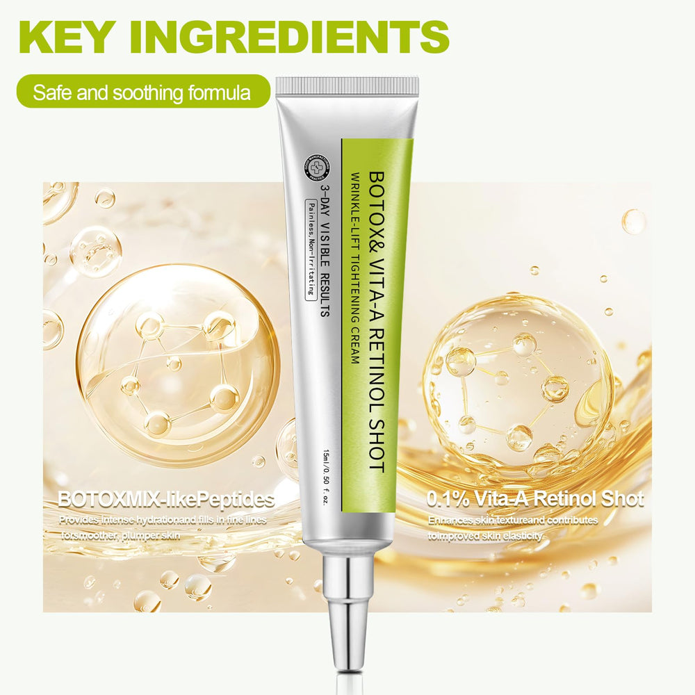 Generic Botoxmix cream on hand demonstrating lightweight spread and hydration