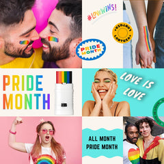 Bowitzki used at a parade illustrating wearable pride and easy touch-ups
