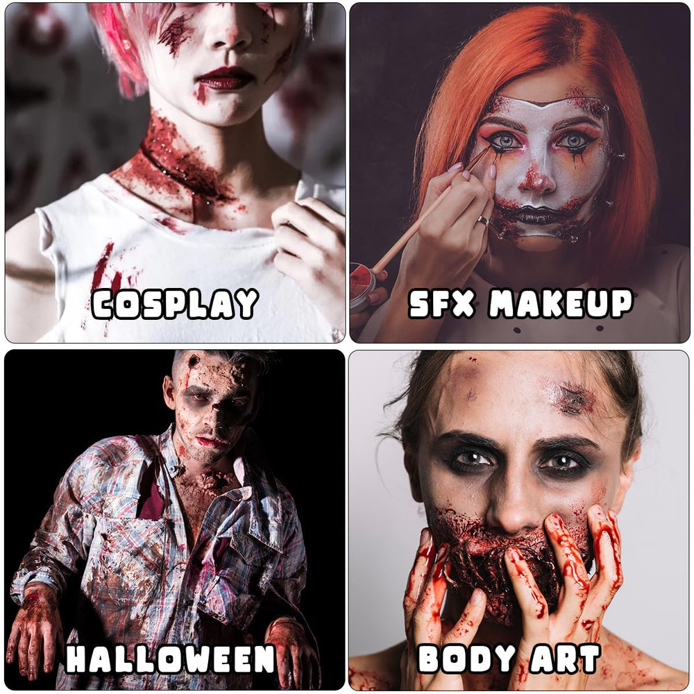 Bowitzki SFX sponges with blood application demonstrating easy texturing benefit