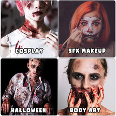 Bowitzki SFX sponges with blood application demonstrating easy texturing benefit