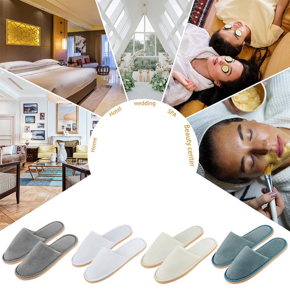 BoxSkivra stacked slippers ready for travel or guest distribution