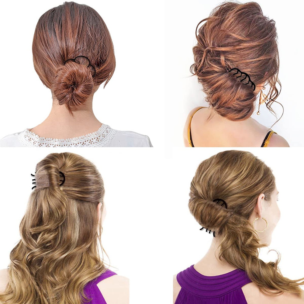 BOYIVI comb securing a low bun demonstrating reliable hold benefit
