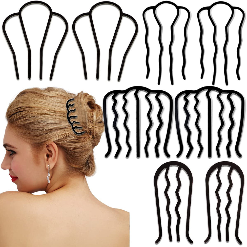 BOYIVI front view of 8-piece comb set shows neat packaging and matching style