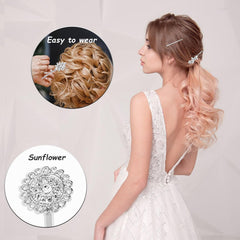 BOYIVI hair clips worn in half-up bridal hairstyle showing elegant hold