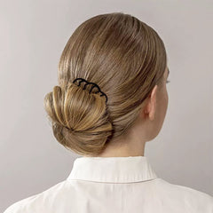 BOYIVI worn in a vintage updo showing elegant look and comfortable wear