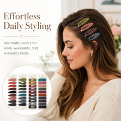 bphne clip holding bangs in place during styling for tidy, no-crease results