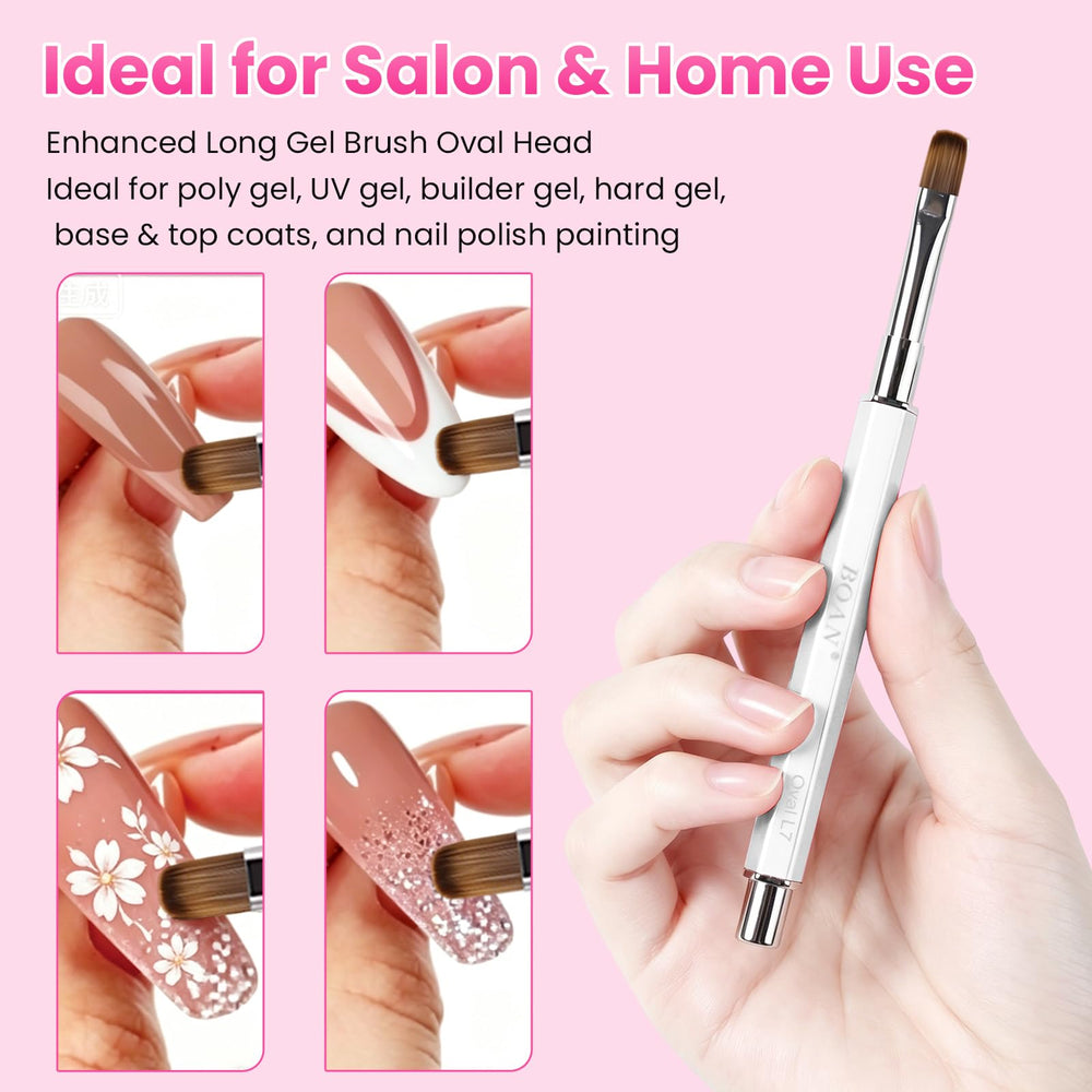 BQAN brush in use applying builder gel for precise control