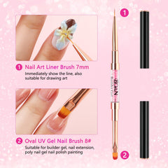 BQAN liner end 7mm in action creating fine nail art lines for accuracy