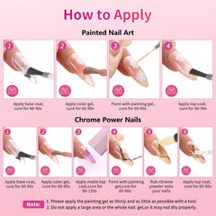 BQAN nail art in use creating French tips with clean contrast