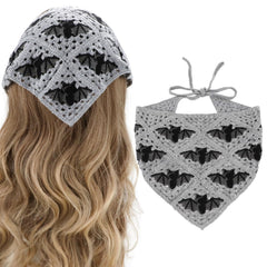 BQSAZHYJ front view showing goth crochet bandana benefit: instant style