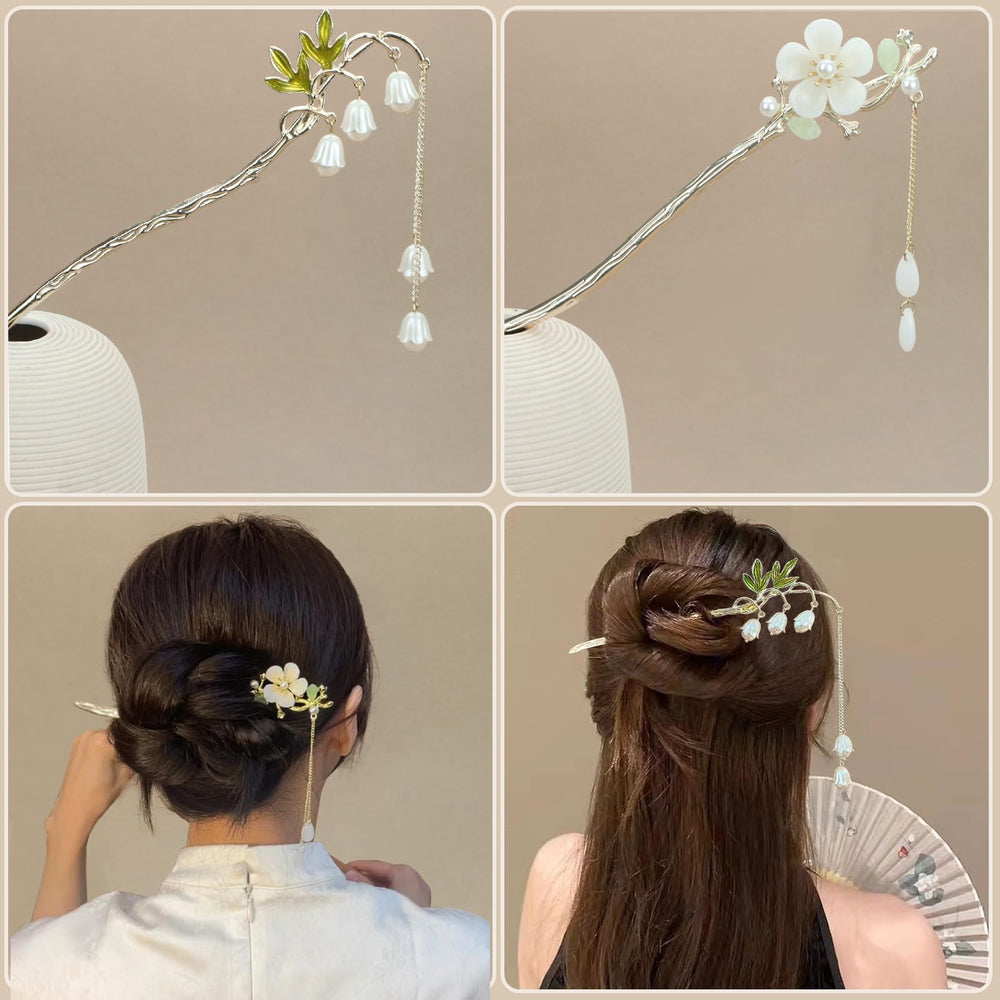 BQSAZHYJ hair stick securing a bun demonstrating reliable hold and polished finish