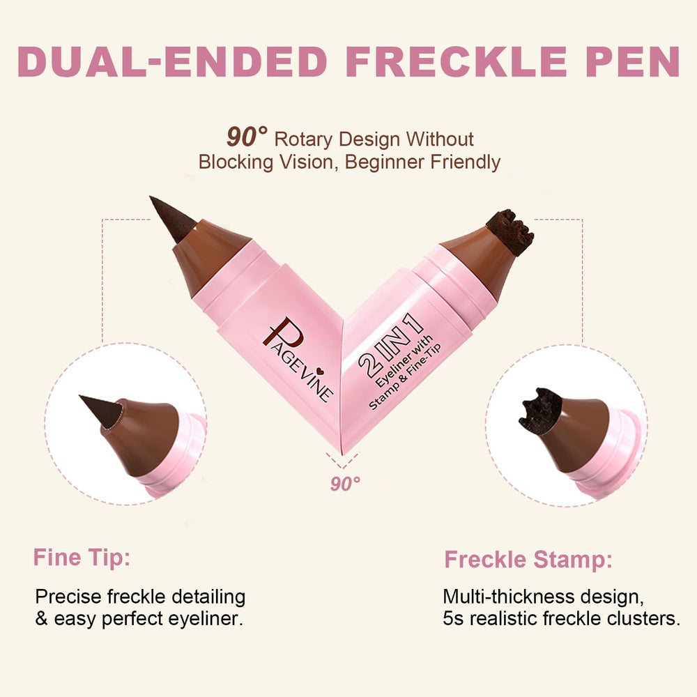 Brenqe fine-tip pen detail for precise freckle and eyeliner work