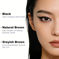 Brenqe eyeliner with water drops to demonstrate waterproof sweat resistance