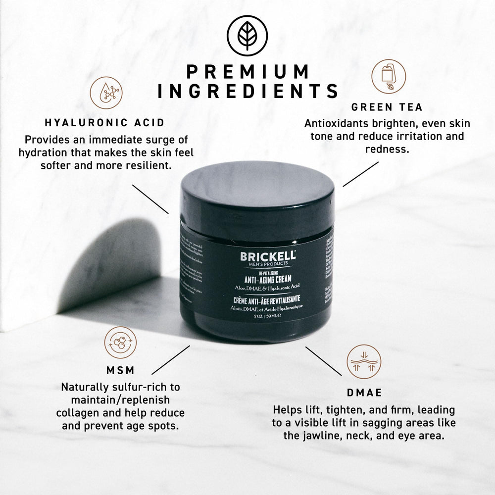 Brickell Men's Products small scoop of cream showing smooth application benefit