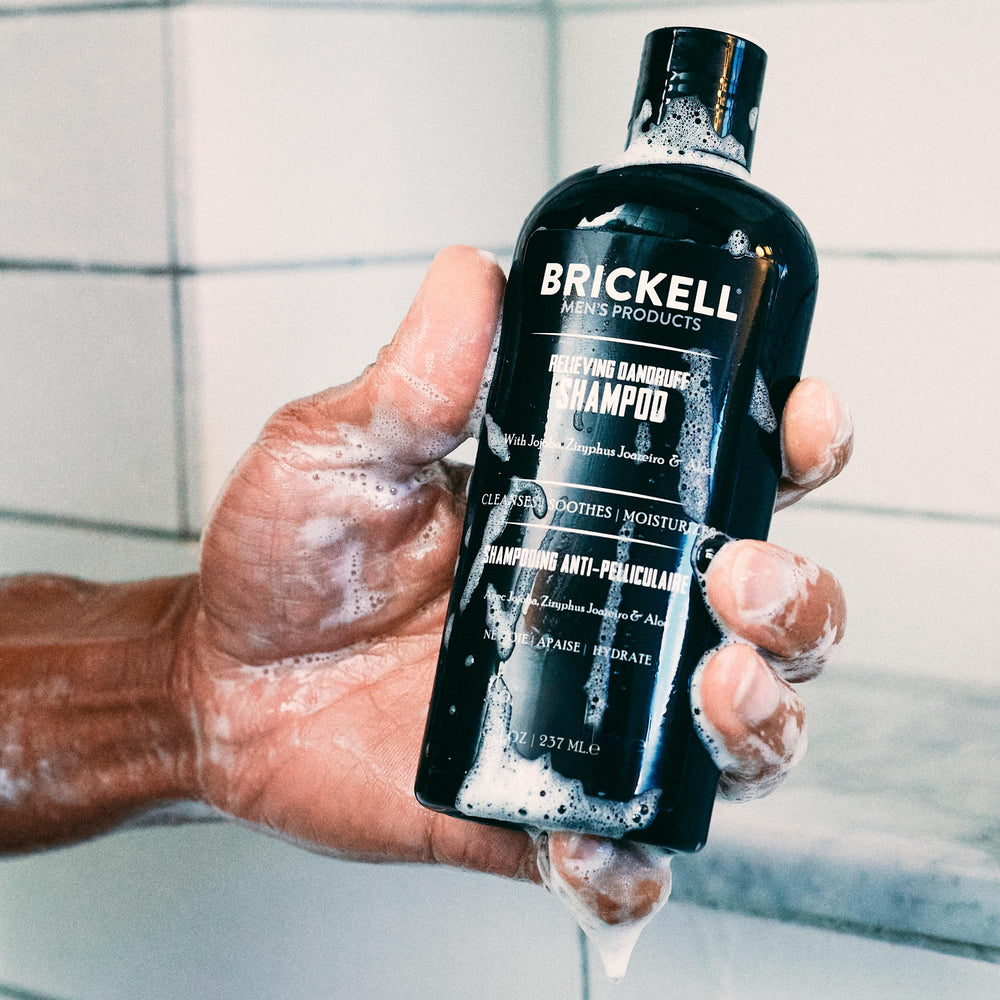 Brickell conditioner cream close-up illustrating nourishing, non-greasy texture