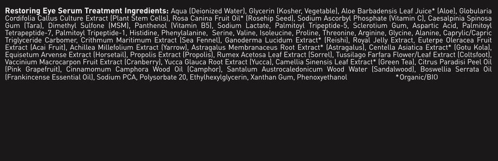 Brickell ingredients label close-up showing peptides and hyaluronic acid benefit