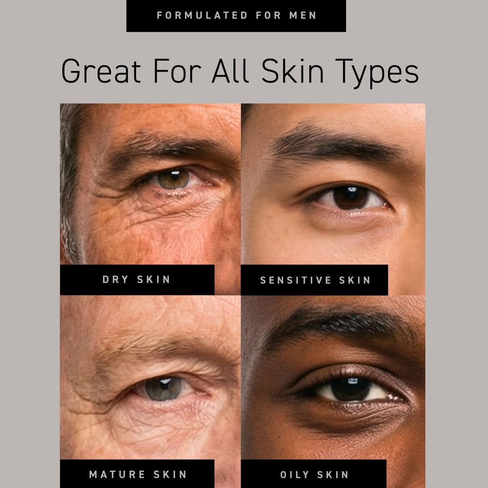 Brickell Men's label close-up showing key ingredients for informed buying benefit