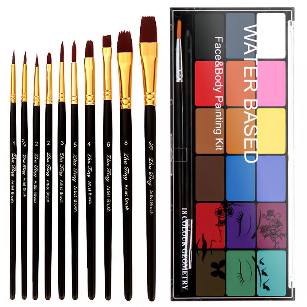 BRIMFULITE front packaging showing palette and brushes benefits easy storage