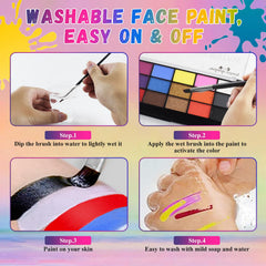 BRIMFULITE full-face Joker makeup demonstrating vibrant coverage