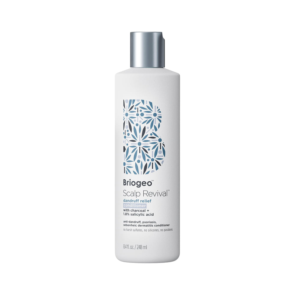 Briogeo front bottle shot showing product and clear labeling benefit