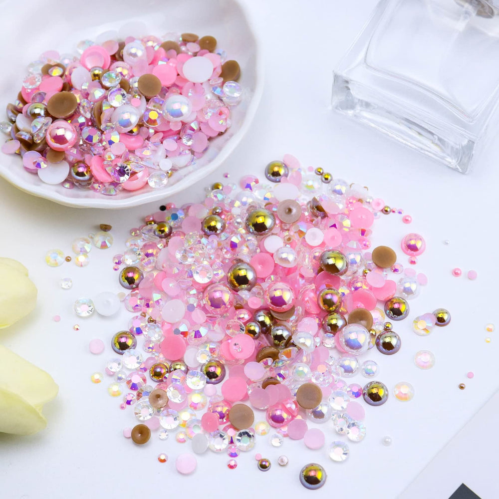 Briskbloom resin rhinestone detail reflecting light, emphasizes bright sparkle