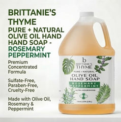 Brittanie's close-up label listing organic oils and no synthetic additives benefit
