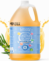 Brittanie's gallon jug front view showing unscented refill and size benefit