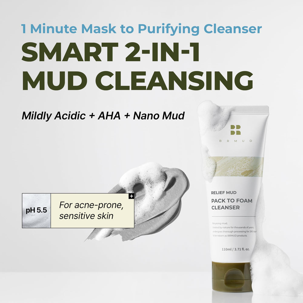 BRMUD creamy mud texture close-up highlighting mineral-rich exfoliating action