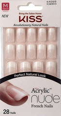 Broadway KISS close-up of front packaging showing cashmere nude nails and polished finish