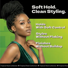 Bronner Bros cream applied to braids demonstrating defined holds and sealed ends