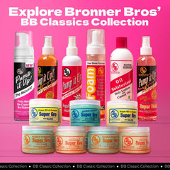 Bronner Bros product used in braids showing compatibility with protective styles