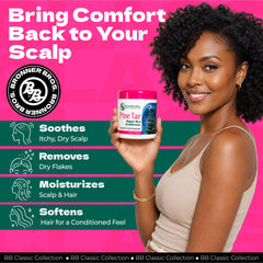 Bronner Bros open cap showing creamy conditioner texture for targeted application