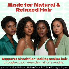 Bronner Bros product applied to hair ends to reduce split ends