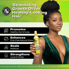 Bronner Bros back label close-up highlighting ingredients and clarity benefit