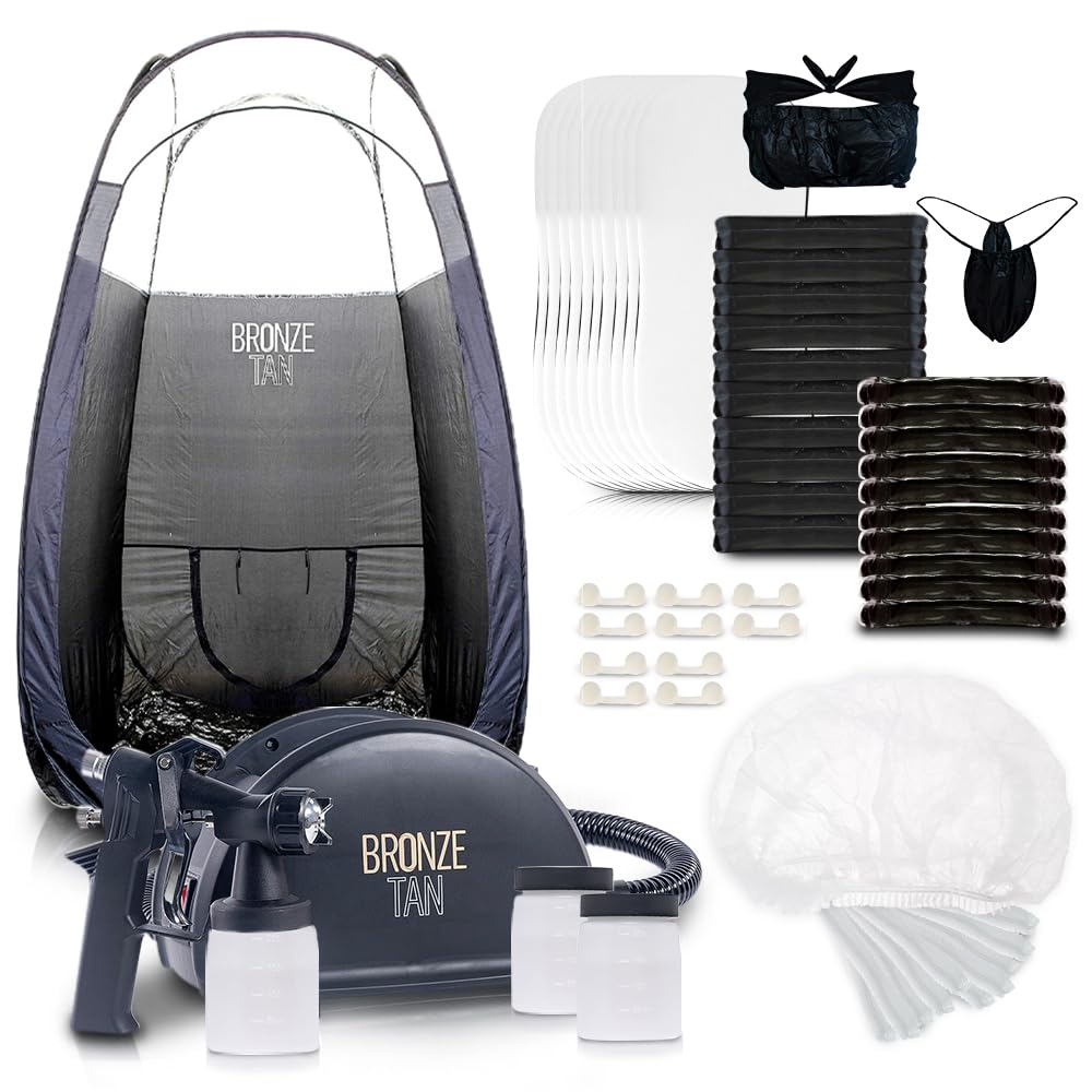 Existing Beauty Bronze Tan HVLP machine front view showing controls and ergonomic grip for precise tanning