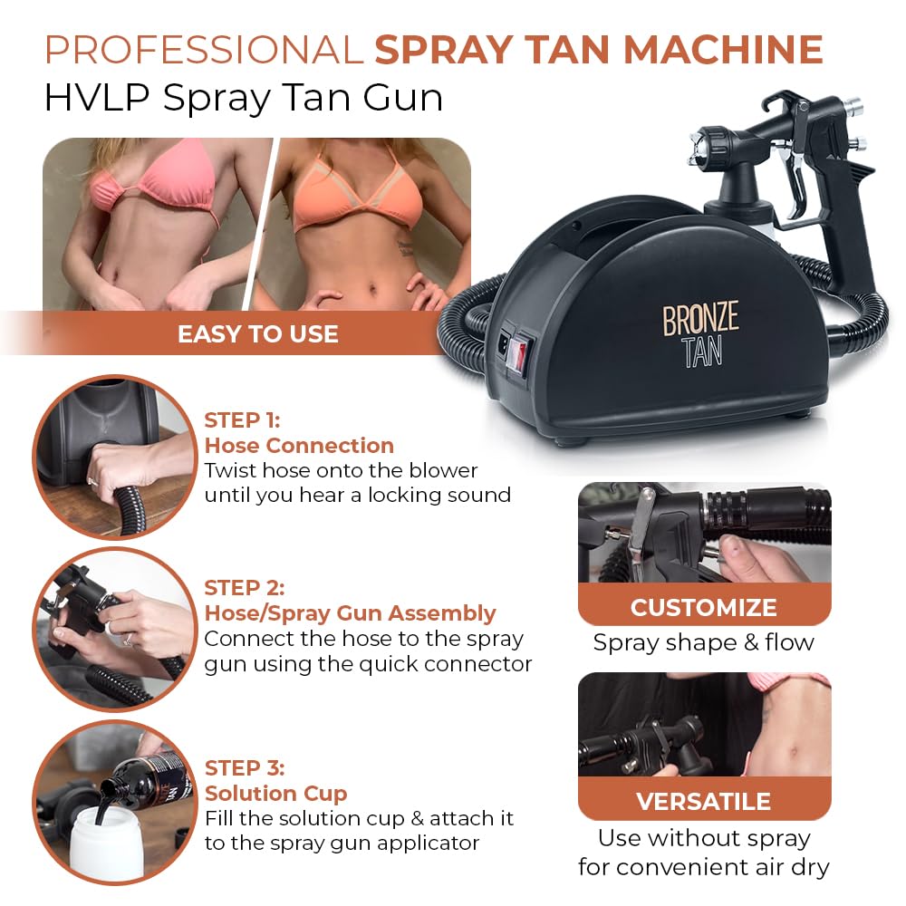 Existing Beauty Bronze Tan nozzle close-up highlighting precise spray control and consistent coverage