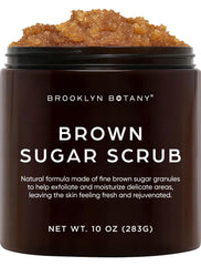 Brooklyn Botany front packaging showing 10 oz jar and clear label, highlights natural formula