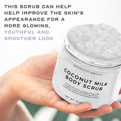 Brooklyn Botany hand applying scrub to foot demonstrating softening benefit