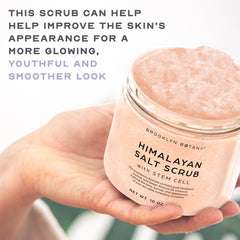 Brooklyn Botany scrub being scooped and applied to skin demonstrating easy application and moisturization