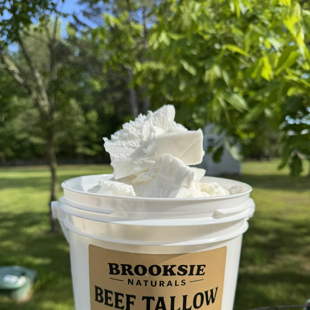 Brooksie Naturals close-up of smooth tallow texture for predictable formulation