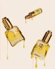 Brow Code GOLD lifestyle bathroom shelf image showing clean-beauty routine and compact size