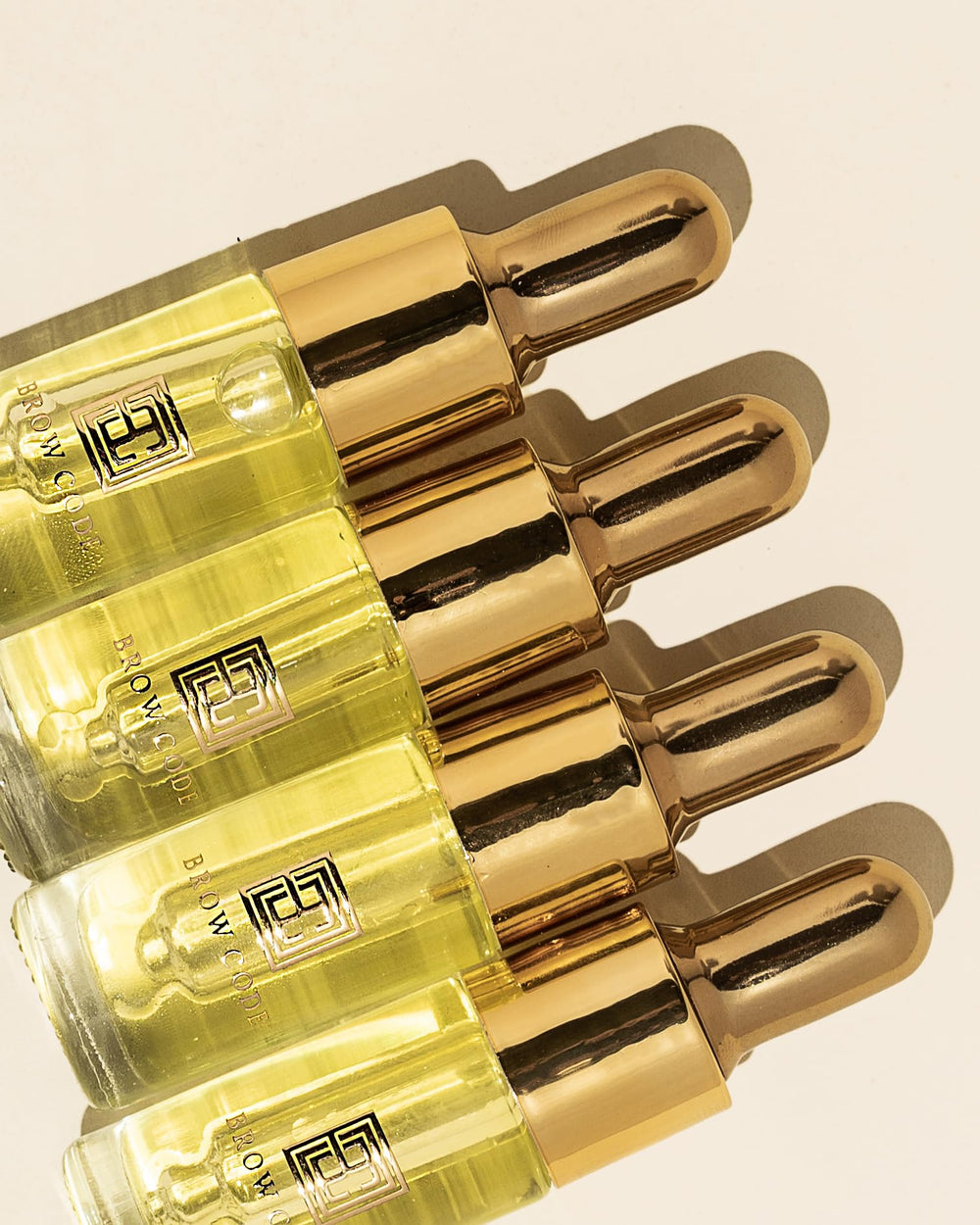 Brow Code GOLD texture on skin highlighting lightweight absorption and smooth conditioning